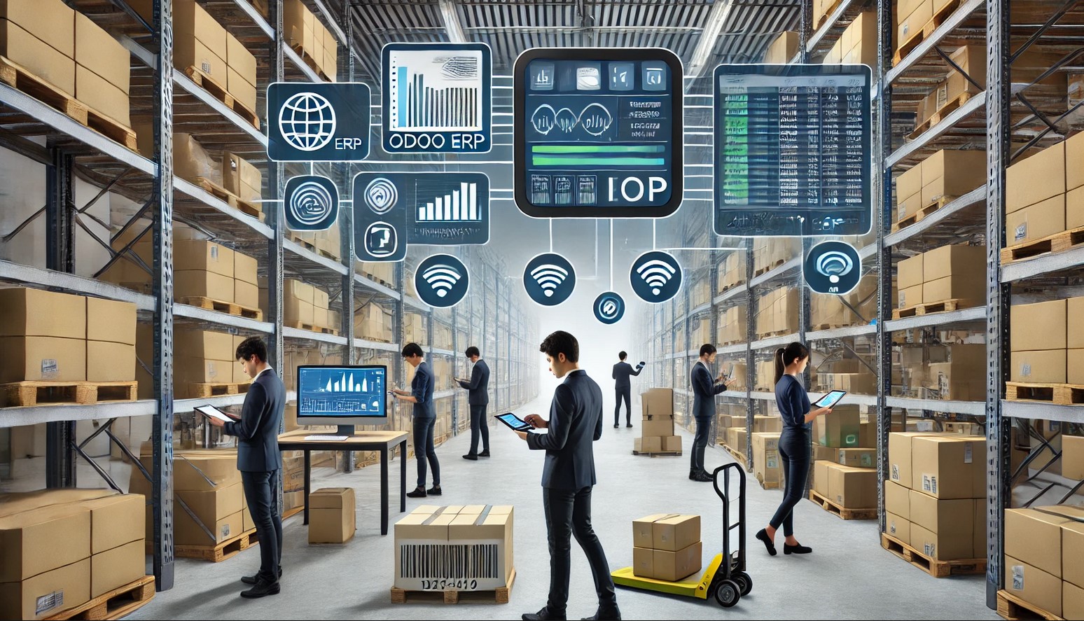 IoT integration with Odoo ERP in a warehouse